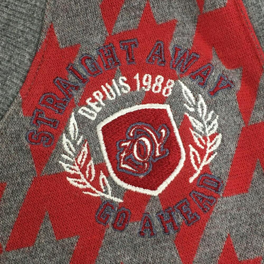 【美品】ゾーイ ベスト グレー×レッド Vネック 千鳥格子 レディース M ゴルフウェ...