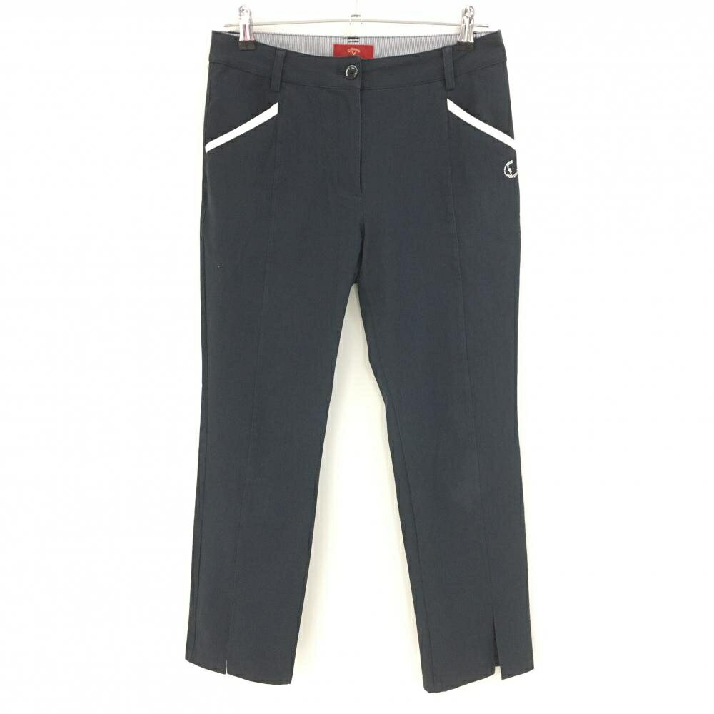 キャロウェイ レッドレーベル 半端丈パンツ 杢ネイビー×白 ラインストーン ストレッチ レディース L ゴルフウェア 2023年モデル Callaway