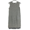 【超美品】ピッコーネ ノースリーブワンピース 黒×グレー ドット 裾レース裏地 レディース 38(M) ゴルフウェア PICONE