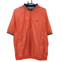 パーリーゲイツ 半袖ブルゾン オレンジ×ネイビー ハーフジップ 裏地メッシュ メンズ 5(L) ゴルフウェア PEARLY GATES(4)