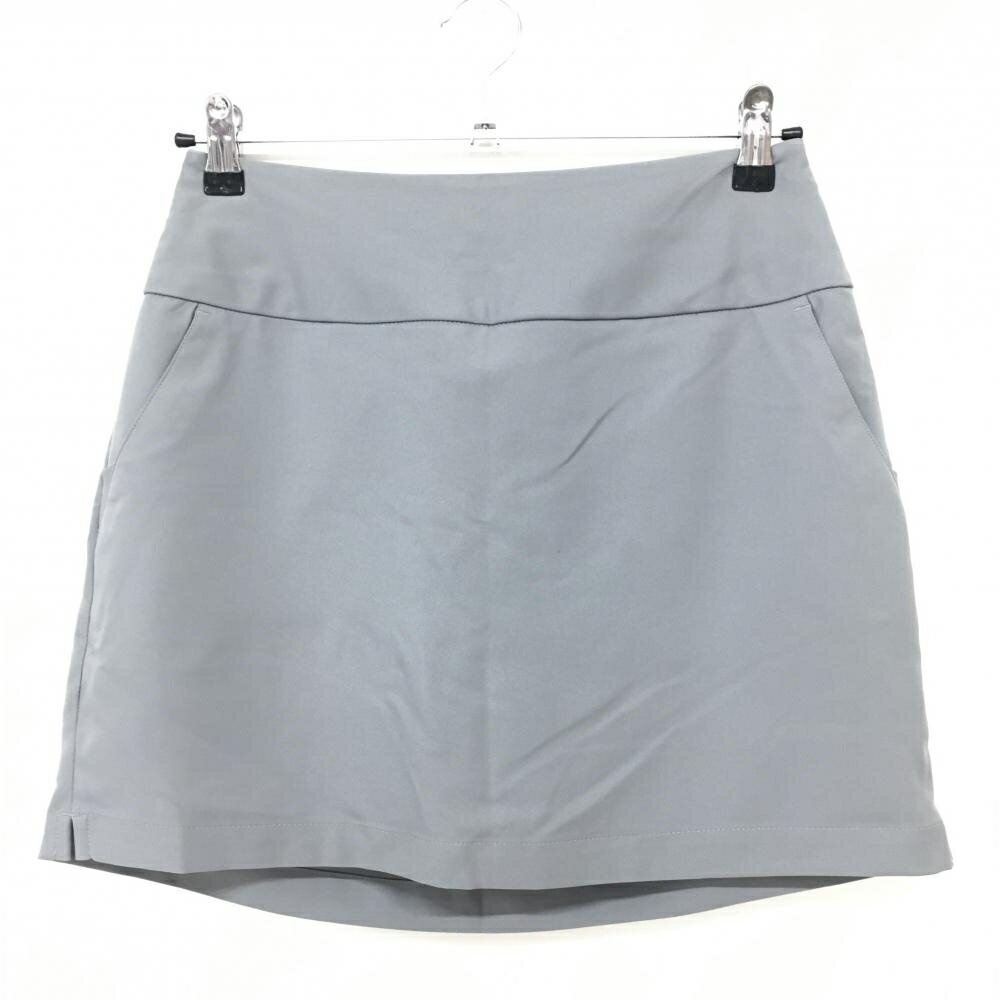 【超美品】アディダス スカート グレー 無地 内側インナーパンツ レディース M ゴルフウェア adidas