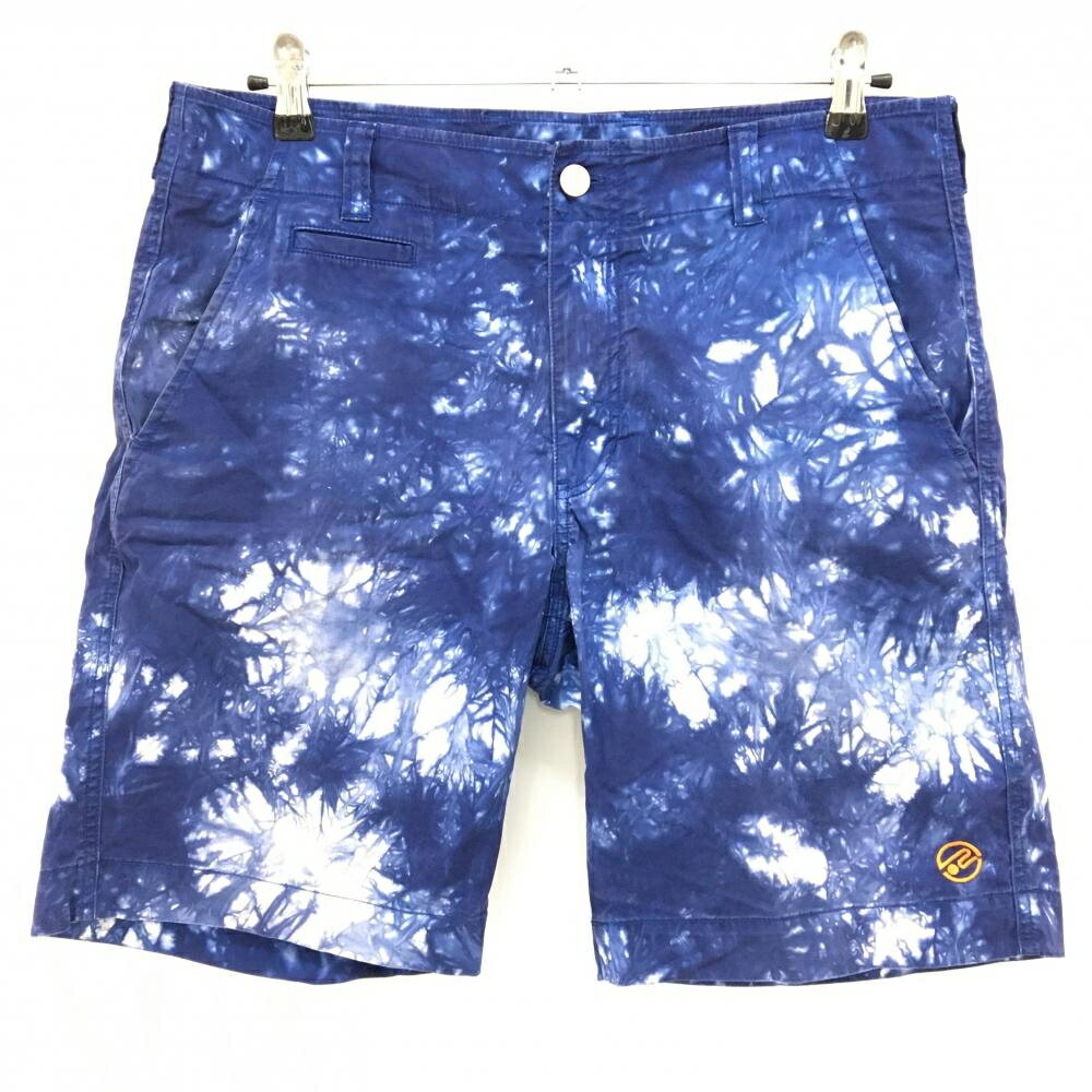 ロサーセン ハーフパンツ ブルー×白 タイダイ柄 メンズ 85 ゴルフウェア Rosasen