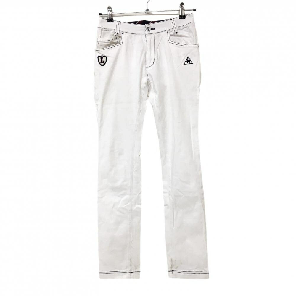 ルコック パンツ 白×ネイビー ストレッチ レディース 7 ゴルフウェア le coq sportif