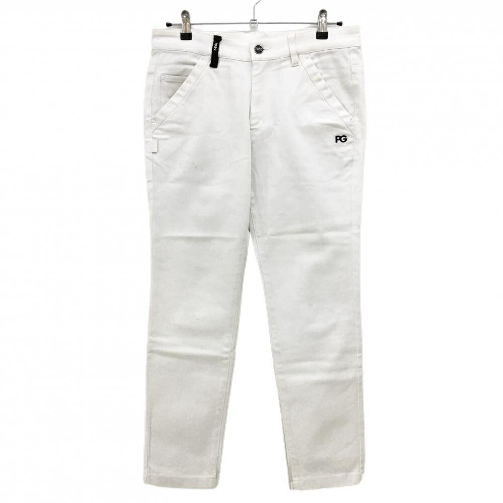 パーリーゲイツ パンツ 白 ロゴ刺しゅう ストレッチ メンズ 4(M) ゴルフウェア PEARLY GATES