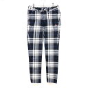【美品】パーリーゲイツ パンツ ダークネイビー×白 チェック レディース 1(M) ゴルフウェア PEARLY GATES