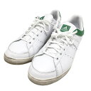 【美品】アディダス ゴルフシューズ 白×グリーン adicross classic F33781 スパイクレス メンズ 27.0 ゴルフウェア adidas(4)