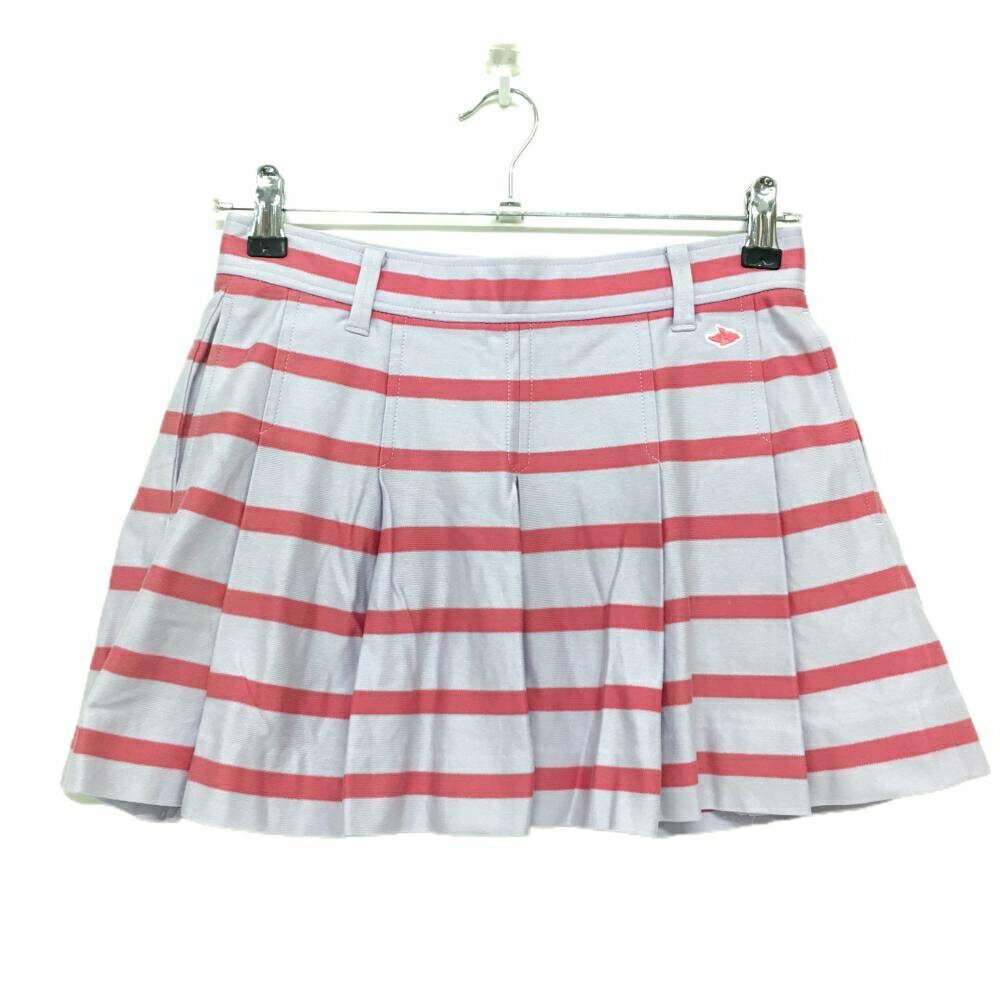 パーリーゲイツ プリーツスカート ライトパープル×ピンク ボーダー レディース 0(S) ゴルフウェア PEARLY GATES