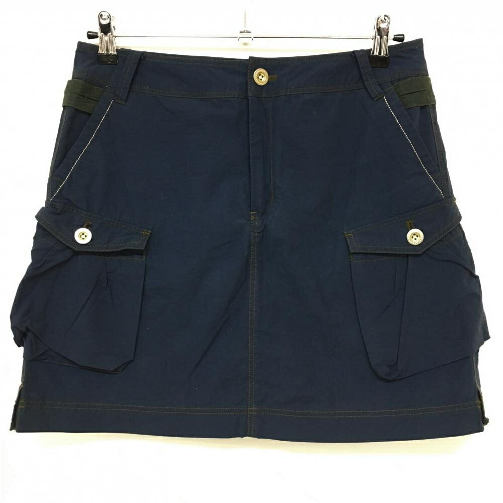 ヒールクリーク スカート ネイビー 金ボタン レディース 42(L) ゴルフウェア Heal Creek