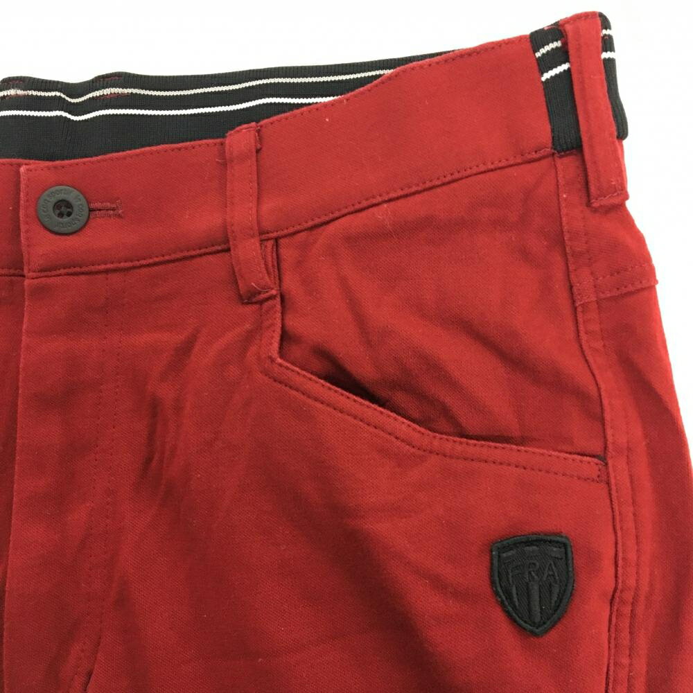 ルコックゴルフ パンツ レッド×黒 ウエストゴム メンズ 79 ゴルフウェア le coq sportif
