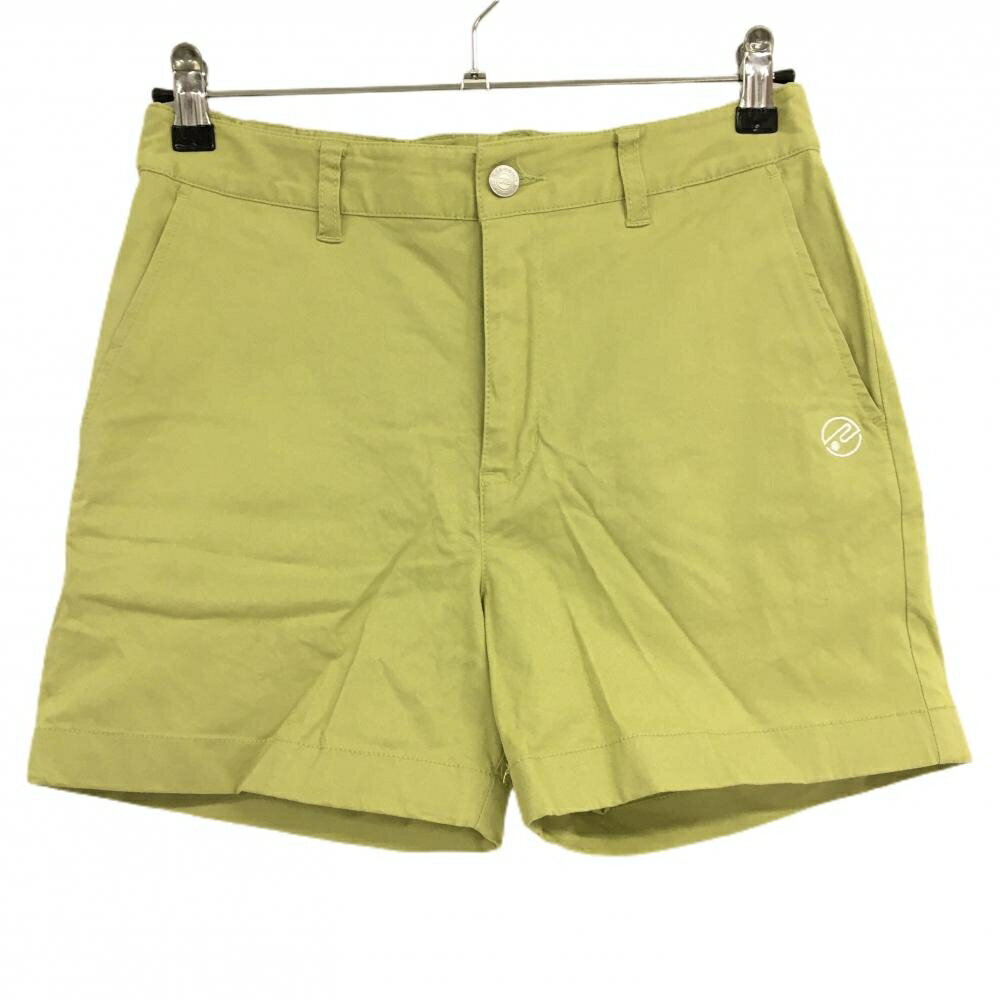 【美品】ロサーセン ショートパンツ ライトグリーン ロゴ刺しゅう ストレッチ レディース 42(L) ゴルフウェア Rosasen