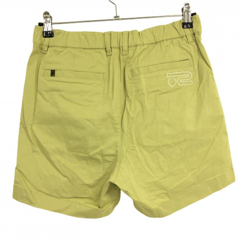 【美品】ロサーセン ショートパンツ ライトグリーン ロゴ刺しゅう ストレッチ レディース 42(L) ゴルフウェア Rosasen