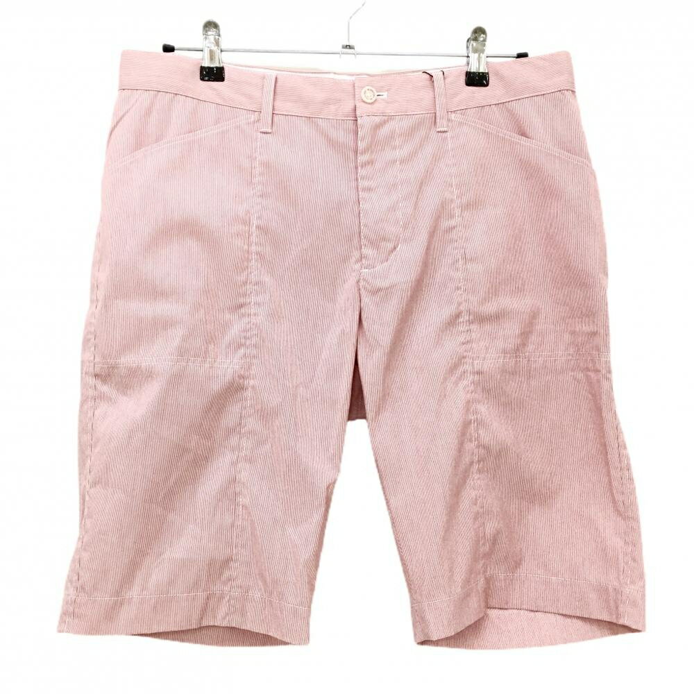【未使用品】ゾーイ ハーフパンツ レッド×白 細ストライプ メンズ 88 ゴルフウェア ZOY