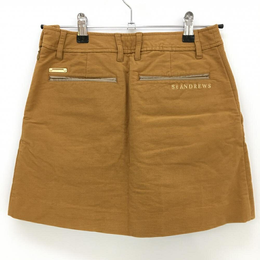 【ポイント10倍！楽天スーパーセール期間限定】【超美品】セントアンドリュース スカート ライトブラウン系 ボックスプリーツ レディース SS ゴルフウェア 2023年モデル St ANDREWS