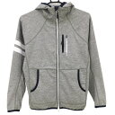 ロサーセン ジップパーカー 杢グレー×ネイビー 胸ポケット ブルゾン レディース M ゴルフウェア Rosasen