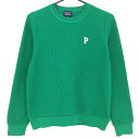 【超美品】パーリーゲイツ セーター グリーン 背面ロゴ レディース 1(M) ゴルフウェア 2023年モデル PEARLY GATES