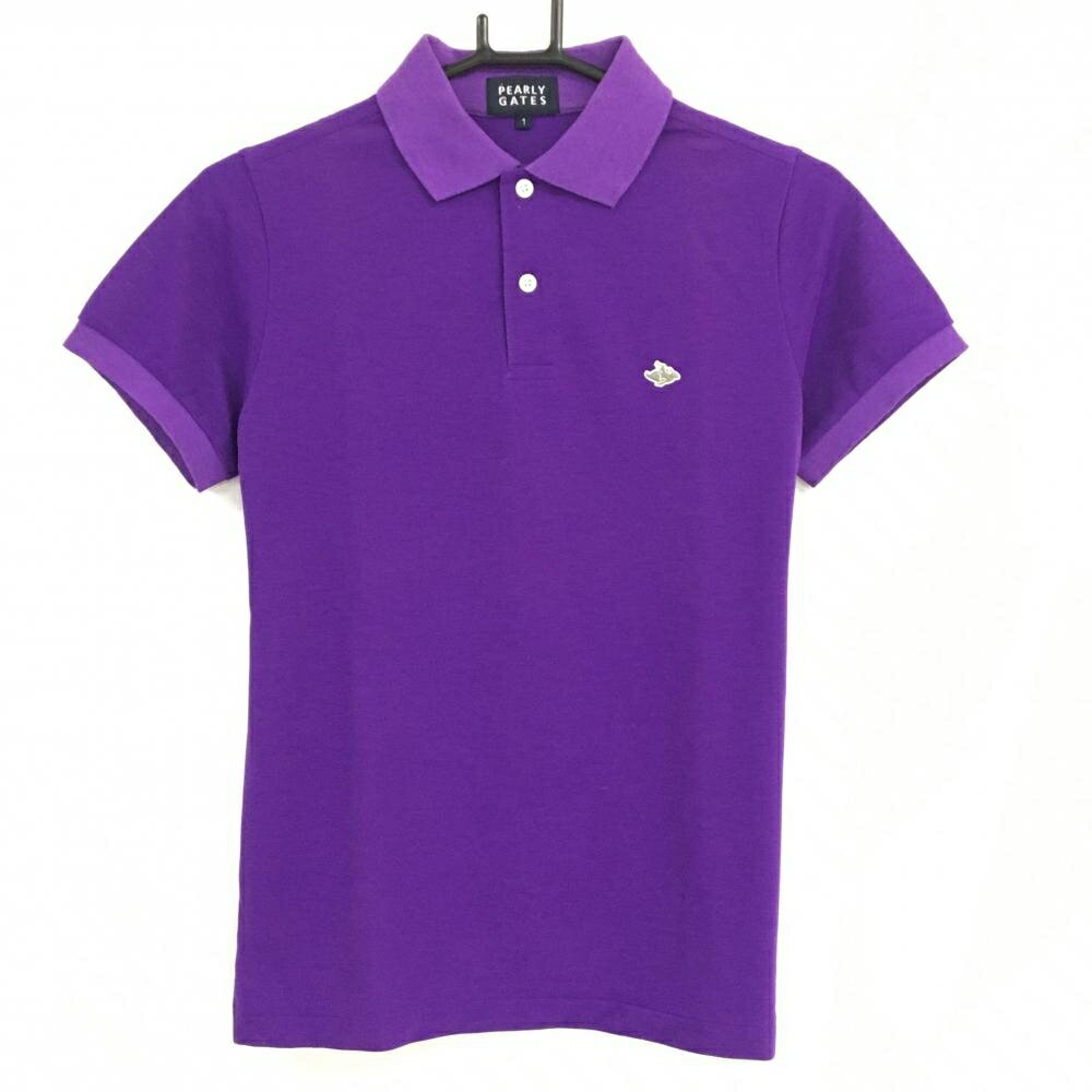 パーリーゲイツ 半袖ポロシャツ パープル フライングラビット レディース 1(M) ゴルフウェア サンプル..