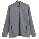 【美品】ブリーフィング ジップパーカー グレー 背面立体ロゴ ブルゾン メンズ L ゴルフウェア BRIEFING