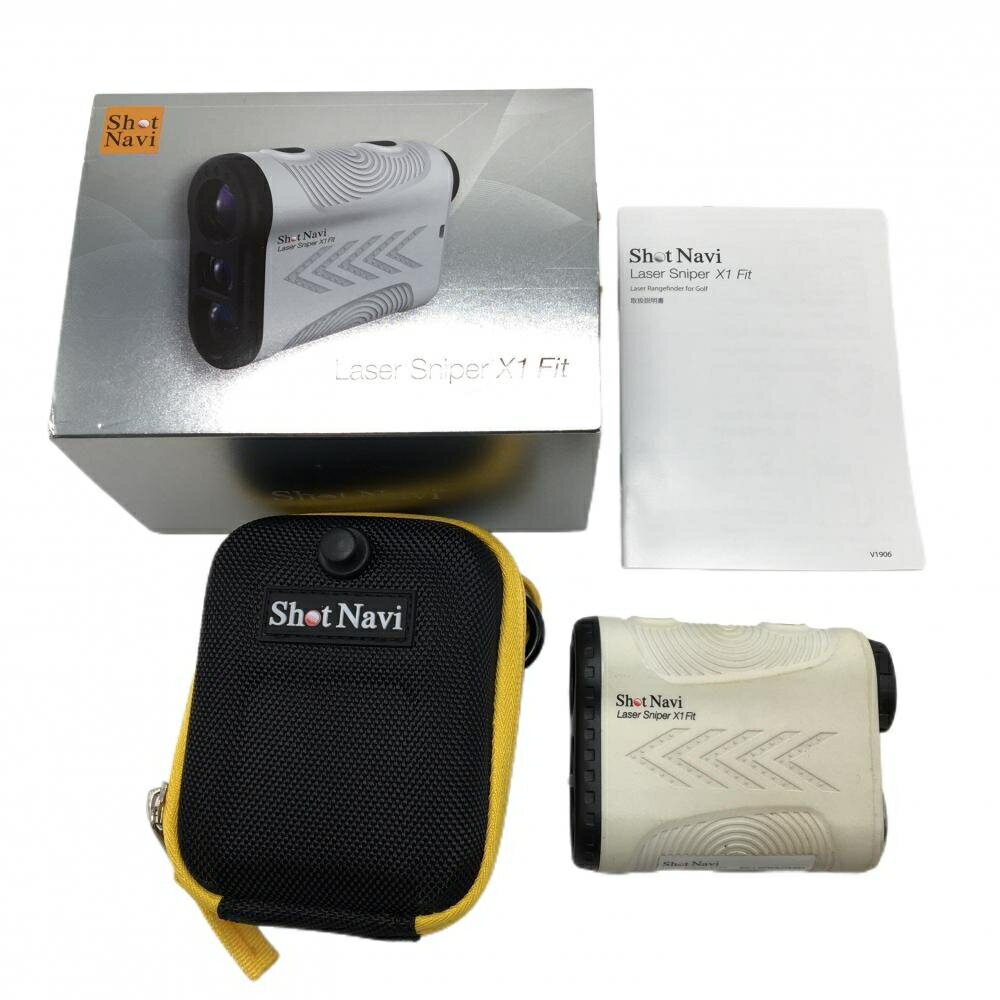 ショットナビ レーザー距離計 白×黒 Laser Sniper X1 Fit 通電確認済ゴルフ Shot Navi