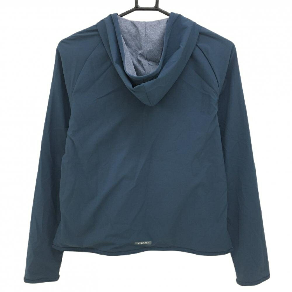 【超美品】アディダス ジップパーカー ネイビー 胸元ワッペン 裏地付き レディース L ゴルフウェア adidas