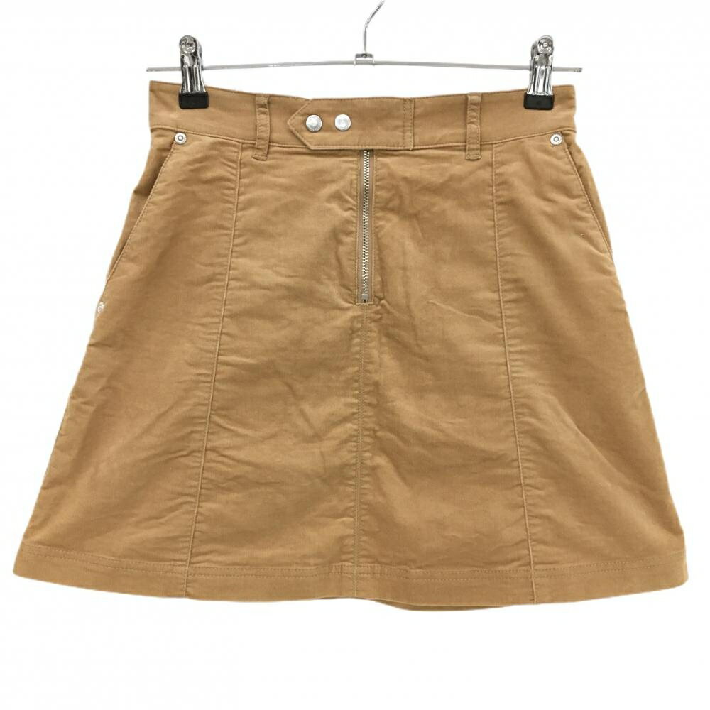 【超美品】ルコックゴルフ スカート ライトブラウン コーデュロイ ストレッチ レディース 9 ゴルフウェ..