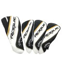 ★特価★【美品】キャロウェイ ヘッドカバー4点セット(DR FW×3) 白×黒 ROGUE DR FWゴルフ Callaway