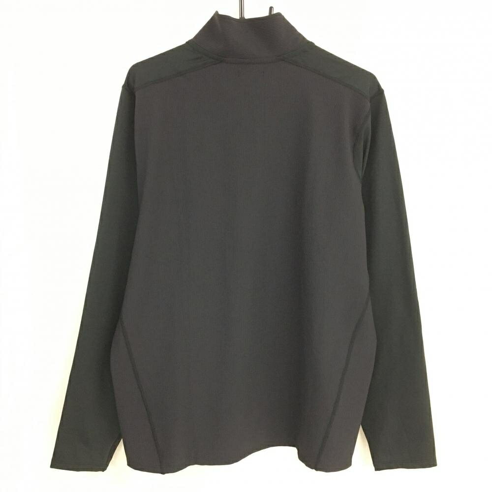 【新品】SY32 長袖ハイネックシャツ 黒 ストライプ織生地 袖異素材切替 メンズ XL ゴルフウェア 2023年モデル SY32 BY SWEET YEARSSY32