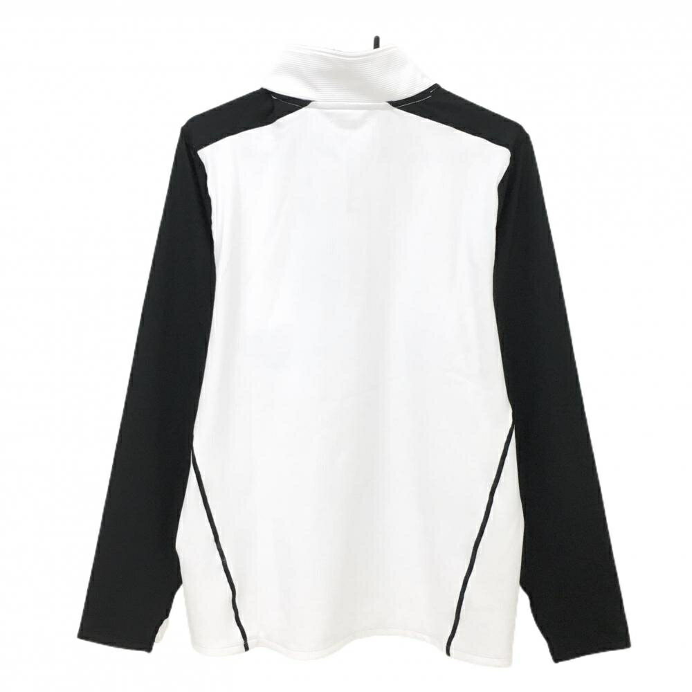 【新品】SY32 長袖ハイネックシャツ 白×黒 ストライプ織生地 メンズ L ゴルフウェア 2023年モデル SY32 BY SWEET YEARSSY32