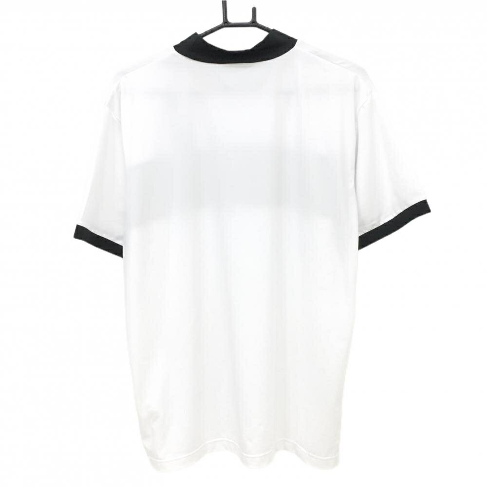 【新品】SY32 半袖ハイネックシャツ 白×黒 胸元切替 メンズ XL ゴルフウェア 2023年モデル SY32 BY SWEET YEARSSY32