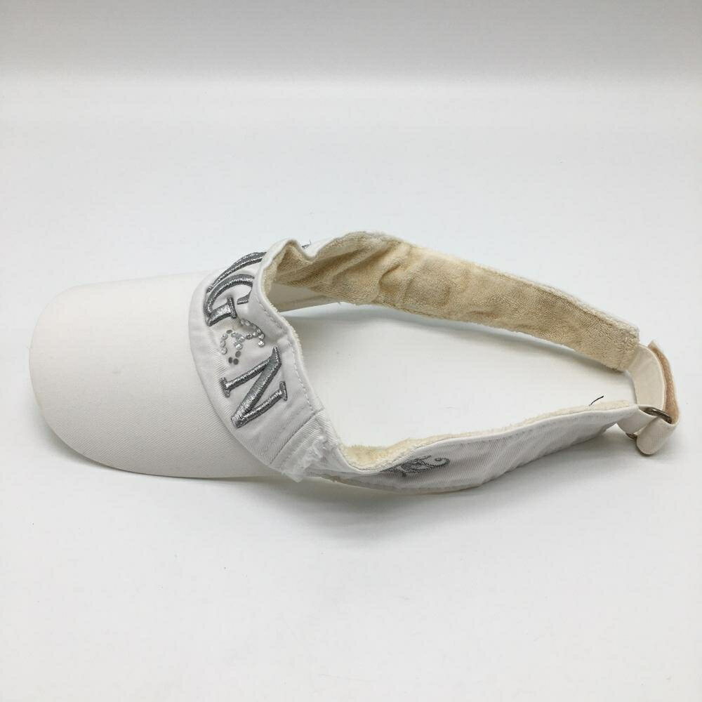 ダンスウィズドラゴン サンバイザー 白×シルバー 立体ロゴ ゴルフウェア Dance With Dragon