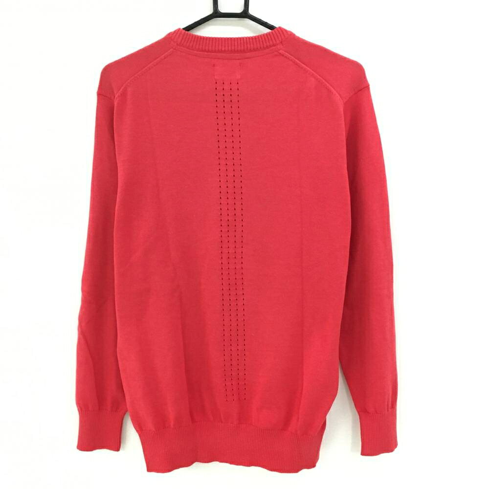 ニューバランス セーター レッド×白 パイル地ロゴ ニット メンズ 7(2XL) ゴルフウェア New Balance