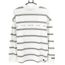 【当店ポイント5倍!6/4 20:00〜6/11 1:59まで】【美品】ニューバランスゴルフ 半袖ハイネックシャツ 白×ネイビー ボーダー 袖ワッペン メンズ 5(L) ゴルフウェア New Balance(4)