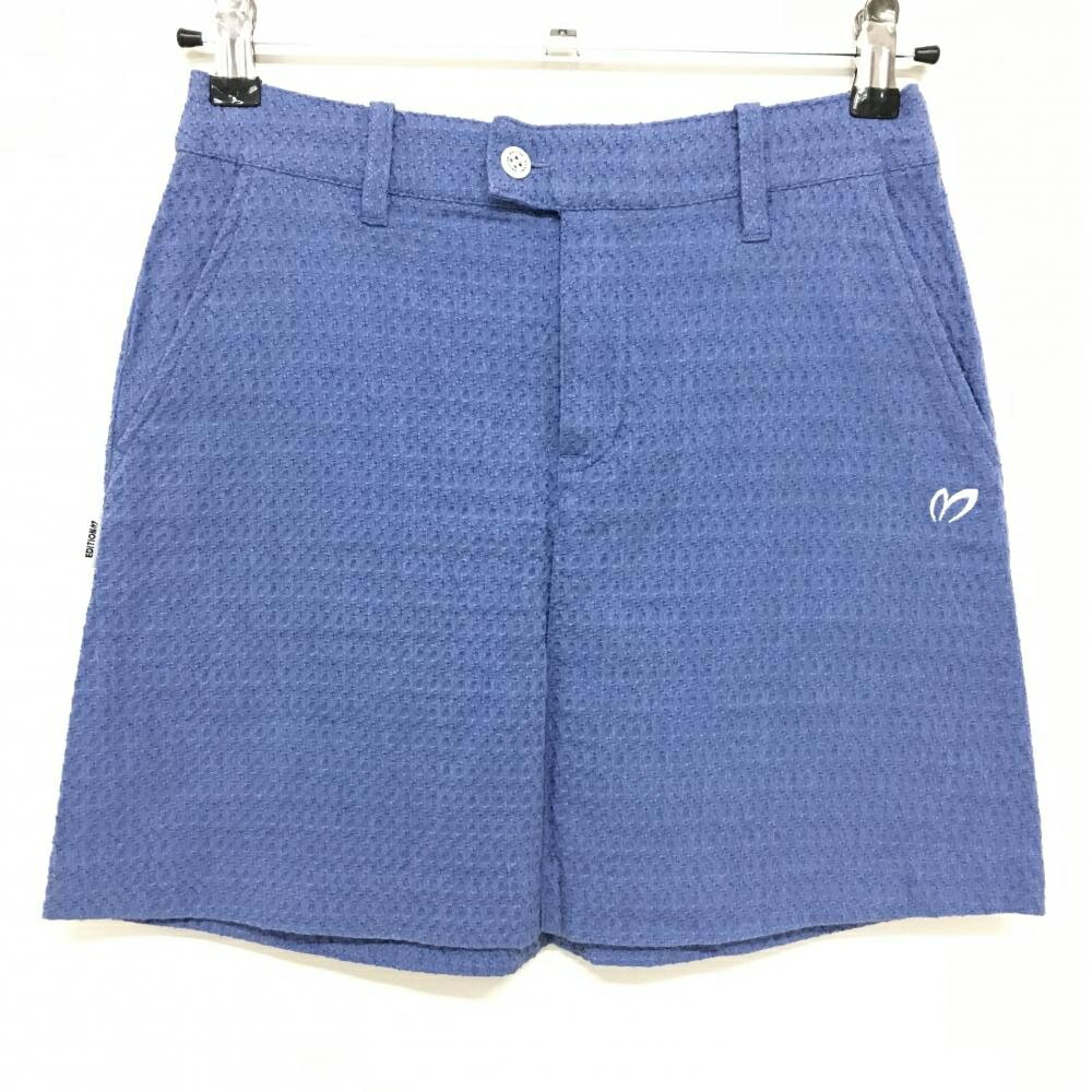 【当店ポイント10倍！楽天スーパーセール期間限定】【美品】マスターバニー スカート ブルー 織生地 ロゴ白 レディース 0(S) ゴルフウェア MASTER BUNNY EDITION