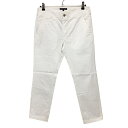 【美品】ロサーセン パンツ 白 無地 バックロゴ刺しゅう メンズ 76 ゴルフウェア Rosasen(4)