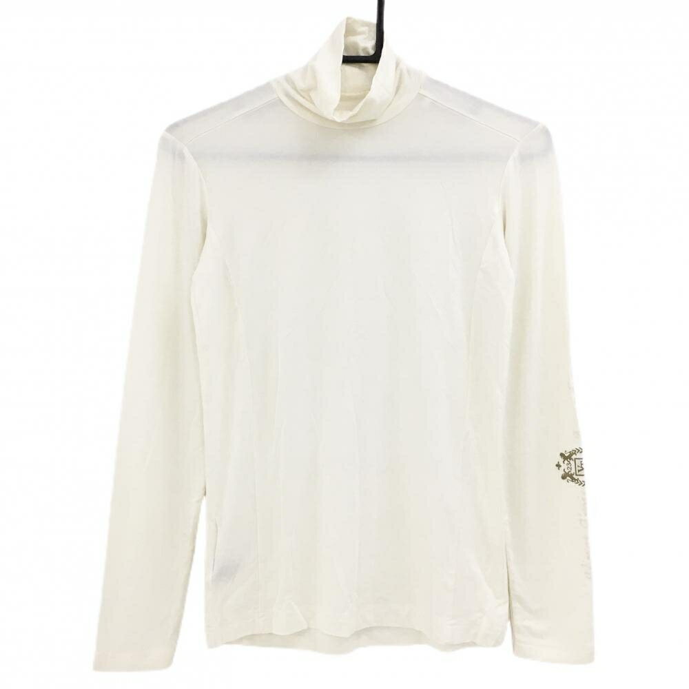 【美品】23区スポーツ 長袖ハイネックシャツ アイボリー インナーシャツ レディース I(M) ゴルフウェア..