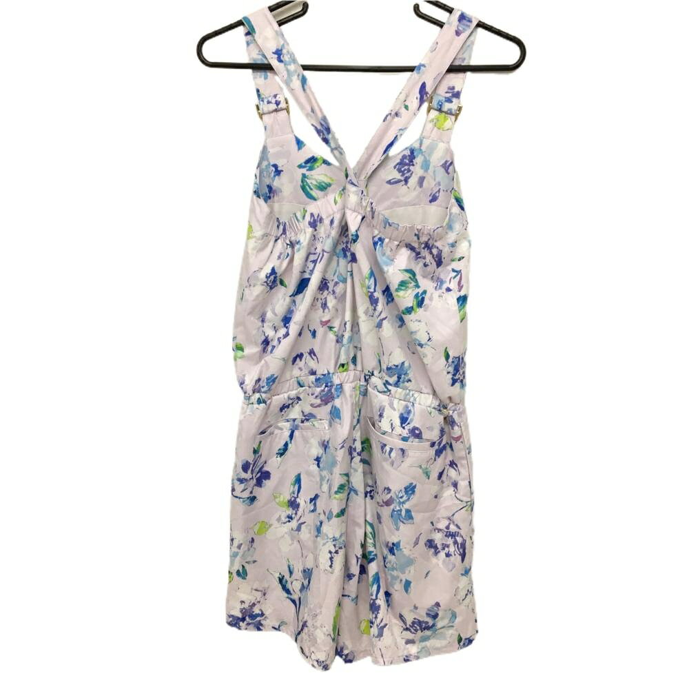 【超美品】リエンダスエルタ オールインワン ライトピンク×ブルー 花柄 レディース M ゴルフウェア rienda suelta