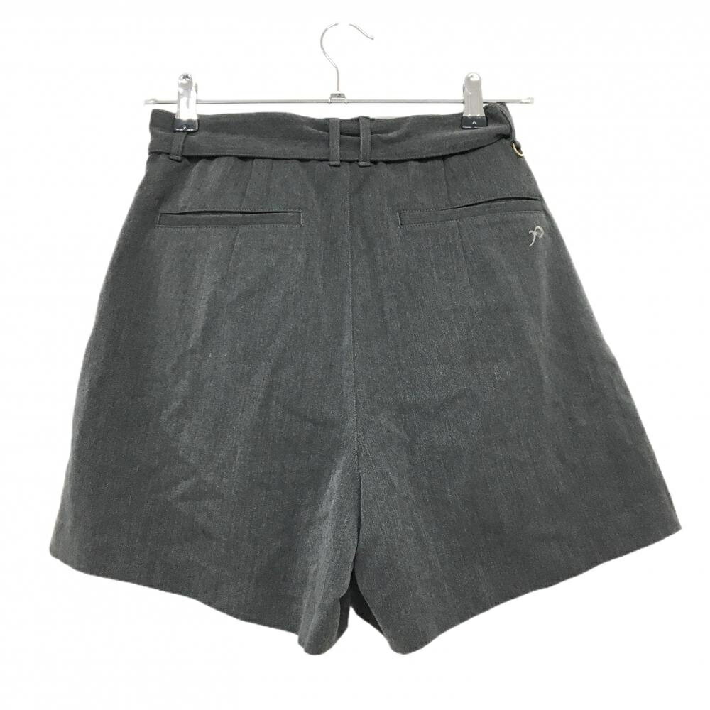 【美品】リエンダスエルタ ショートパンツ グレー リボンベルト付き レディース M ゴルフウェア rienda suelta