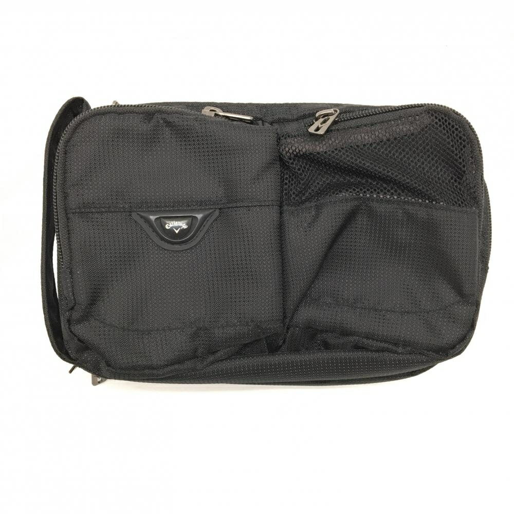 【美品】キャロウェイ ポーチ 黒 複数ポケット 小物入れ ゴルフ Callaway