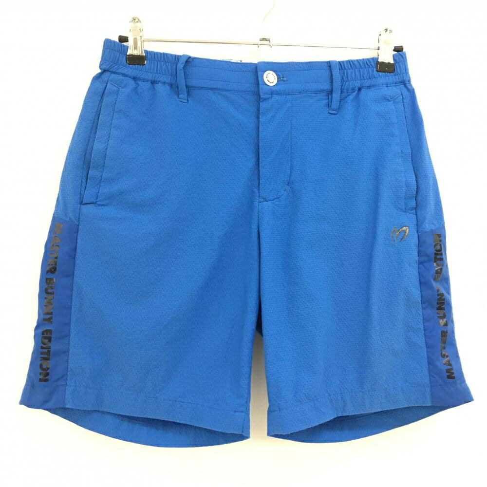 Men'S Wear - 【超美品】マスターバニー ハーフパンツ ブルー 織生地 ストレッチ サイドロゴ メンズ 3(S) ゴルフウェア MASTER BUNNY EDITION