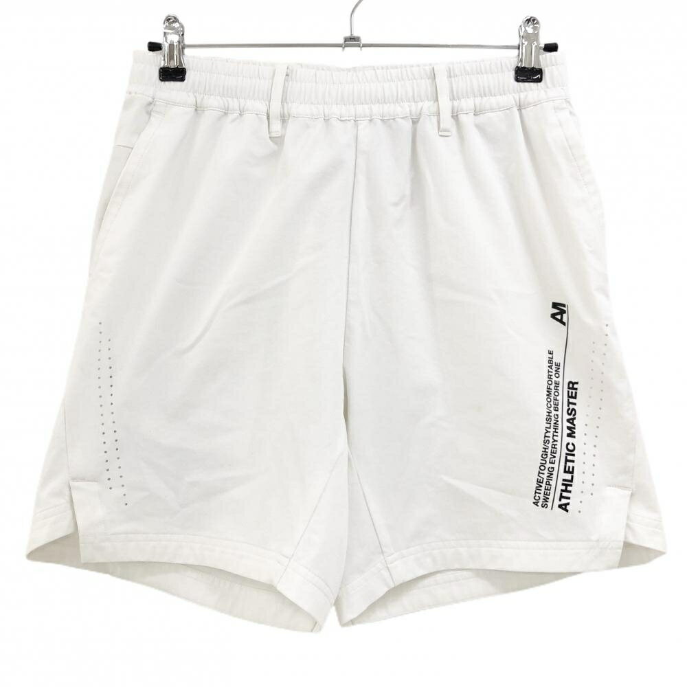 マスターバニーエディション ゴルフウェア メンズ 【美品】マスターバニー ハーフパンツ 白 ストレッチ ウエストゴム メンズ 3(XL) ゴルフウェア MASTER BUNNY EDITION