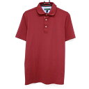 【超美品】トミーヒルフィガー 半袖ポロシャツ レッド ロゴ刺しゅう メンズ US-S ゴルフウェア Tommy Hilfiger Golf(4)