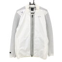 オークリー ジャケット 白×グレー 袖ニット スカル メンズ XL ゴルフウェア Oakley