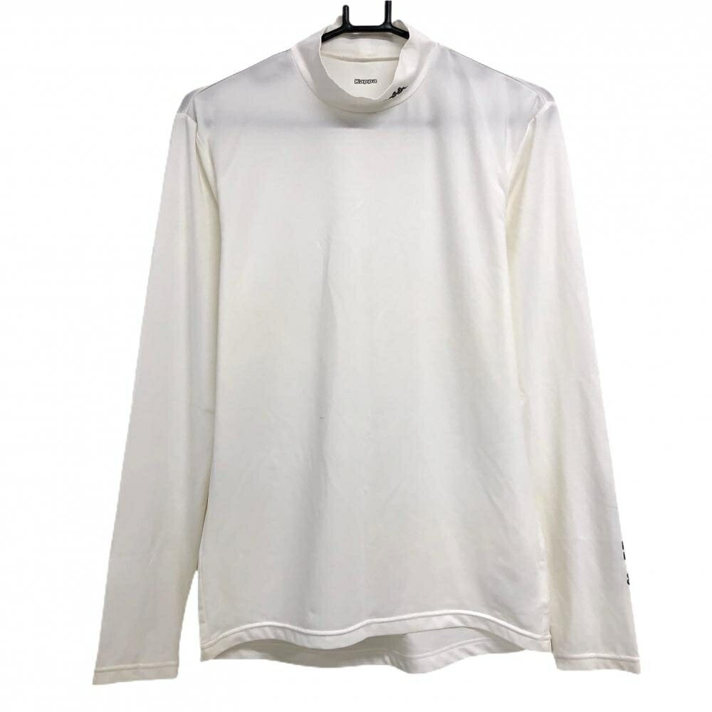 Kappa - 【超美品】カッパ 長袖ハイネックシャツ 白 ネックロゴ ストレッチ インナー メンズ LL ゴルフウェア Kappa
