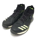 【美品】アディダス ゴルフシューズ 黒×グリーン EE9105 コードカオス BOA ダイヤル式 メンズ 26.0 ゴルフウェア adidas