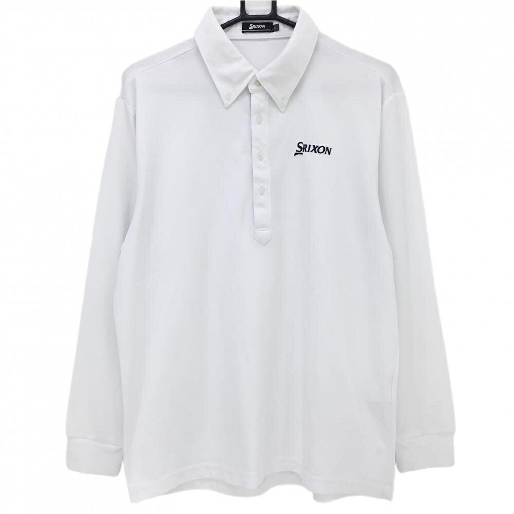 スリクソン長袖ポロシャツ白ロゴ刺し...