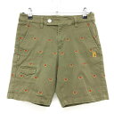 【当店ポイント5倍!スーパーセル期間中限定】パーリーゲイツ ハーフパンツ カーキ×レッド スイカ柄 レディース 1(M) ゴルフウェア PEARLY GATES