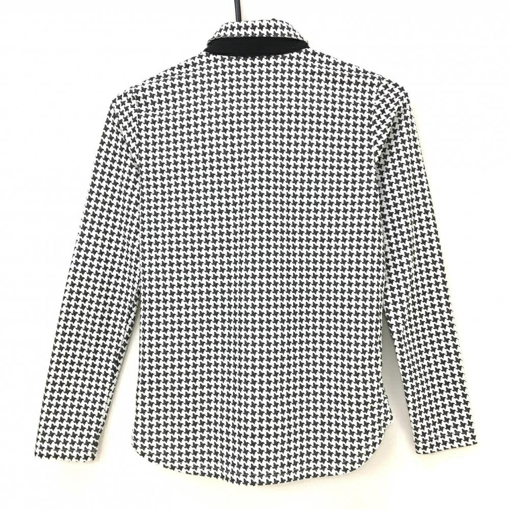 【当店ポイント10倍！楽天スーパーセール期間限定】カッパ 長袖ポロシャツ 白×黒 千鳥格子 レディース S ゴルフウェア Kappa