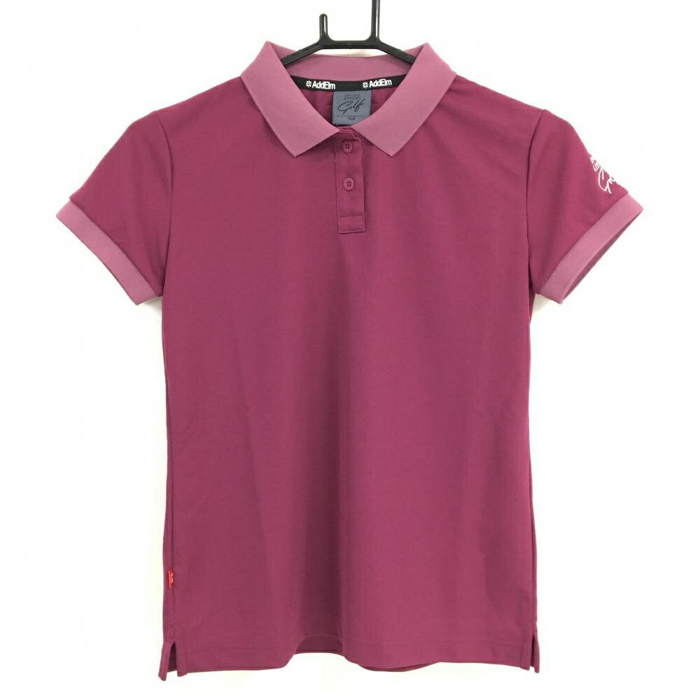 ユナイテッドアローズゴルフ 半袖ポロシャツ パープル AddElm レディース SMALL ゴルフウェア UNITED ARROWS GOLF
