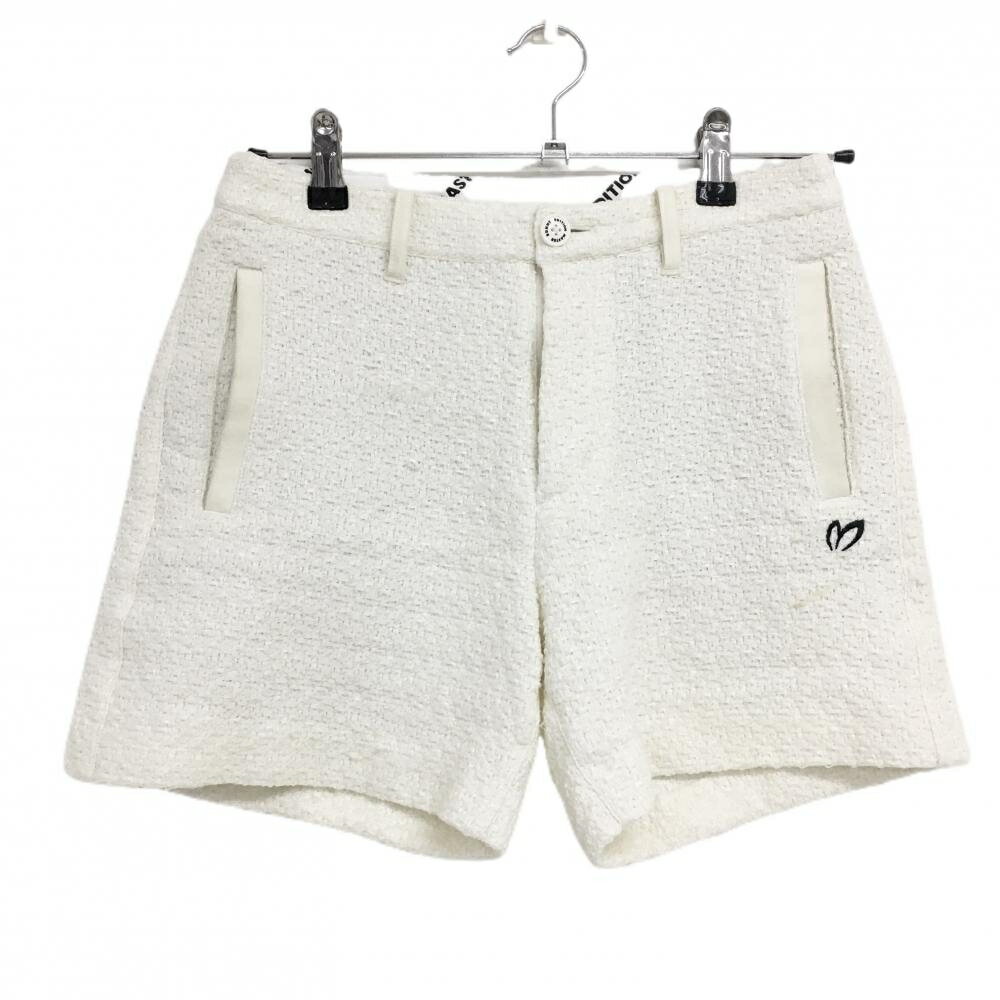 商品説明 ブランド MASTER BUNNY EDITION アイテム ショートパンツ 表記サイズ S ※海外サイズの場合もございます。必ず実寸サイズをご確認ください。 実寸サイズ 　ウエスト：約35cm　股上：約24cm　股下：約12.5cm　もも幅：約25cm　裾幅：約26cm ※実寸サイズの採寸方法については、こちらをご覧ください。 ★実寸サイズは平台に平置きして外寸を測定しており、商品によっては若干の誤差が生じます。数cmの誤差は予めご了承くださいませ。 特徴・仕様 付属品 商品ランク B+ コメント 糸引き複数、毛羽立ち、ポケット口・太もも汚れ 商品ランク（ゴルフウェア） N 新品（タグ付き) S 新品未使用品（タグなし） A+ 使用感や汚れ等がない、または目立たない綺麗な中古品 A 使用感や汚れ等が少ない美品や良品 B+ 使用感や中小の汚れ等がある一般的な中古品 B 使用感や大中の汚れ等がある一般的な中古品 C 使用感や大中の汚れ、小さな穴等がある中古品 商品ランク（ゴルフシューズ） N 新品（タグ付き) S 新品未使用品（タグなし） A+ しわや汚れ等がない、または少ない綺麗な中古品 A しわや小さな汚れはあるが、使用感が少ない美品や良品 B+ しわや中小の汚れ、使用感がある一般的な中古品 B しわや大中の汚れ、使用感がある一般的な中古品 C しわや大中の汚れ、使用感がある中古品 D しわや大きな汚れ、使用感がある中古品 &nbsp;★A+～CランクはUSED品となりますので、神経質な方はご入札をお控えください。 &nbsp;★Nランクは新品商品ですが、一部保管時による汚れ等があります。商品説明や写真で必ずご確認ください。　