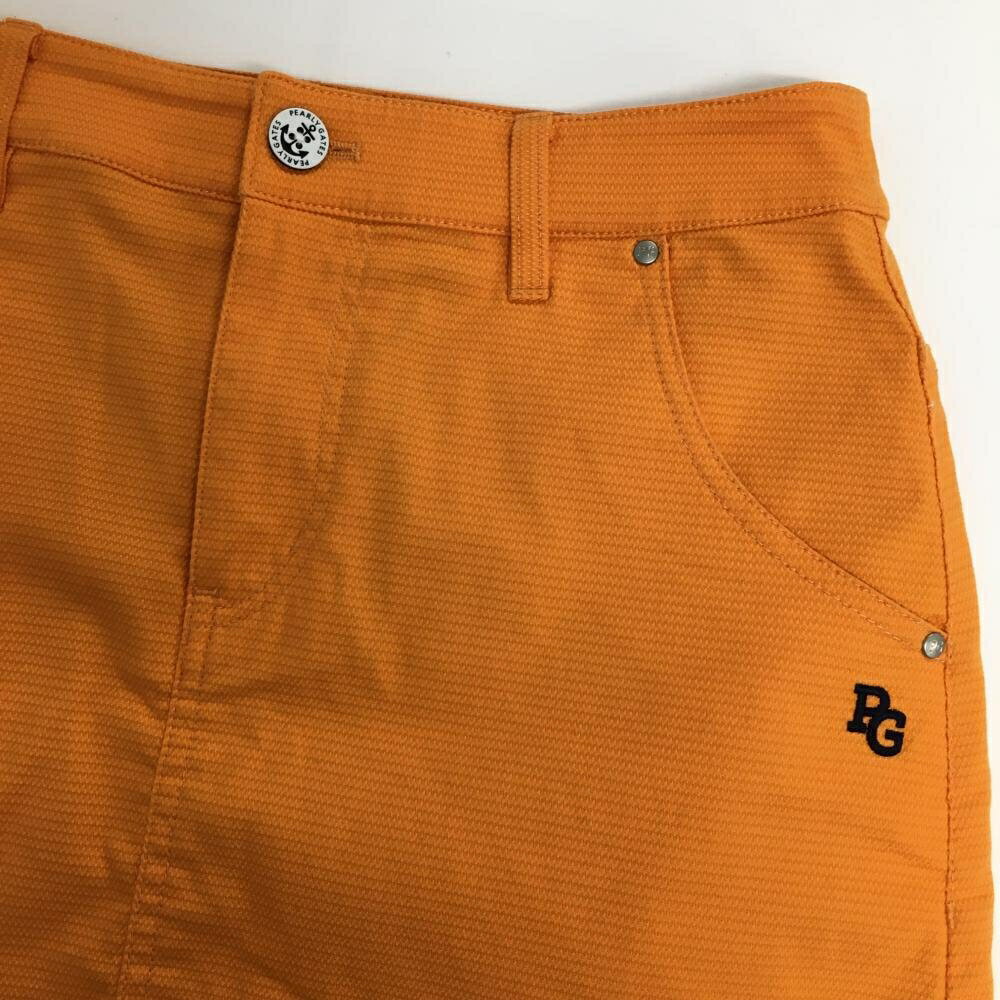 【美品】パーリーゲイツ スカート オレンジ 織生地 レディース 0(S) ゴルフウェア PEARLY GATES