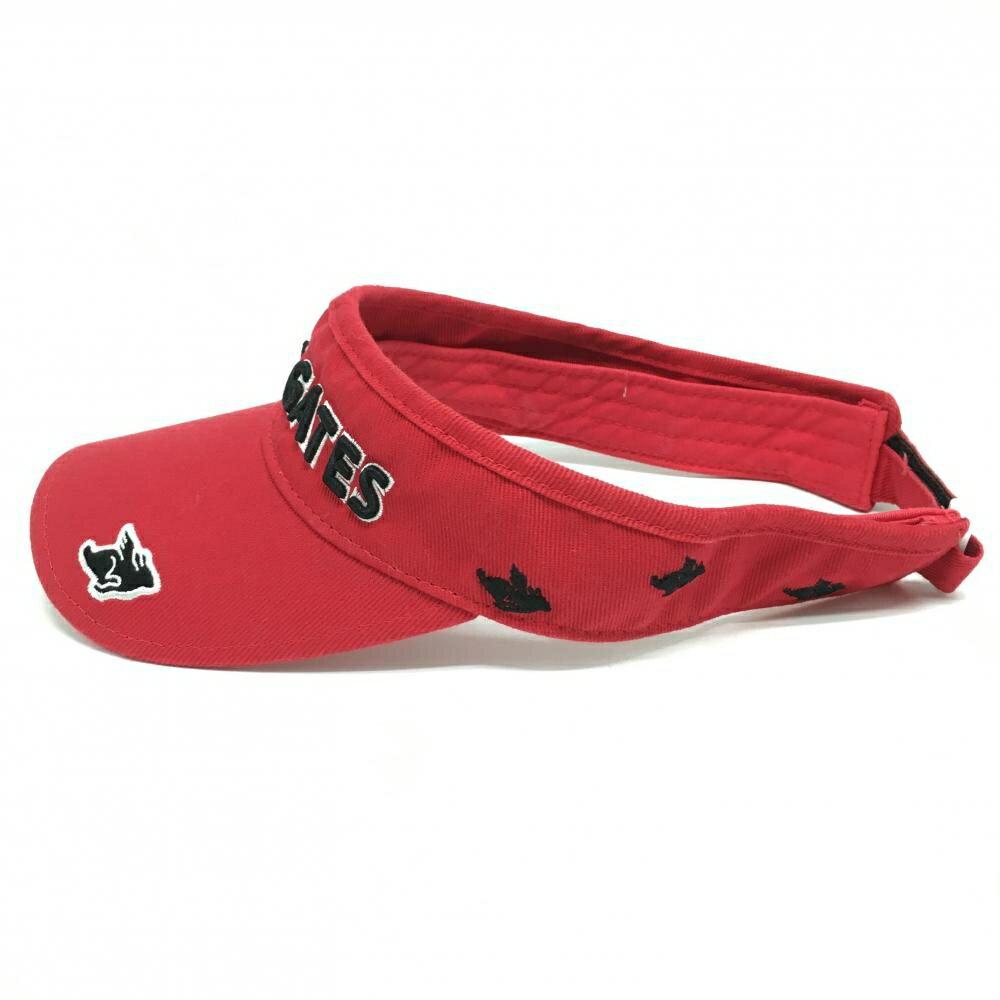 【ポイント10倍！楽天スーパーセール期間限定】パーリーゲイツ サンバイザー レッド×黒 立体ロゴ刺しゅう FR ゴルフウェア PEARLY GATES